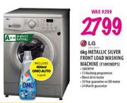 LG Metallic Silver Front Load Washing Machine-6kg