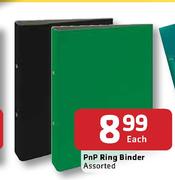PnP Ring Binder Assorted-Each