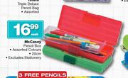 McCasey Pencil Box Assorted Colours-20cm Each