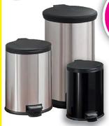 Mainstays Stainless Steel Or Black Metal Bins-12L Each