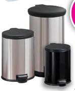 Mainstays Stainless Steel Or Black Metal Bins-5L Each