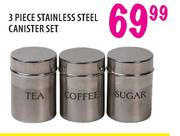 3 Piece Stainless Steel Canister Set