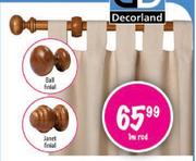 34mm Wooden Curtain Rods-2.5m Rod