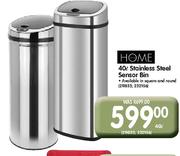 Home 40Ltr Stainless Steel Sensor Bin