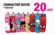 Character Socks Assorted-Each