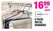 Mainstays 5 Pack Metal Hangers-Per Pack