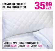 Standard Quilted Pillow Protector-Each
