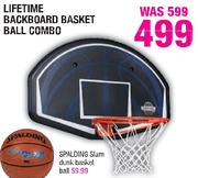 Lifetime Backboard Basket Ball Combo