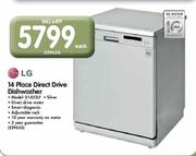 LG 14 Place Direct Drive Dishwasher (D1452LF)-Each