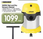 Karcher 1400W Wet & Dry Vacuum Cleaner (WD3.3)-Each