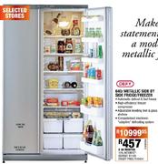 Defy Metallic Side-By-Side Fridge/Freezer-640 Ltr