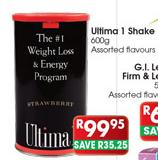 Ultima 1 Shake Assorted Flavours-600gm