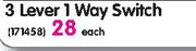 CBI 3 Lever 1 Way Switch Each