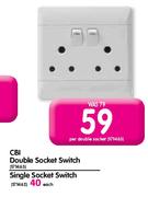 CBI Double Socket Switch-Per Double Socket