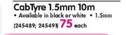 Radian Cab Tyre 1.5mm 10m Each