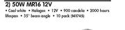 Osram 50W MR16 12V-Per 10 Pack