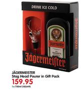 Jagermeister Stag Head Pourer In Gift Pack-750ml