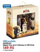 Amurula Ripple Tray And 4 Glasses In Gift Pack-750ml