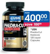 USN Phedra-Cut Hardcore Liquid Capsules-120's