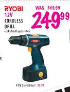 Ryobi Cordless Drill-12 V