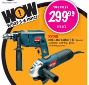 Ryobi Drill And Grinder Kit-Per Set