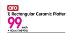 Aro Rectangular Ceramic Platter-40cm