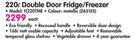 Hisense 220Ltr Metallic Double Door Fridge/Freezer
