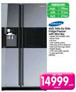 Samsung 660Ltr Side-By-Side Fridge/Freezer With Mini Bar RS21HFLMR1/XFA
