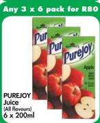 Purejoy Juice(All Flavours)-6 x 200ml-3's