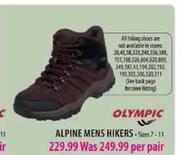 Olmypic alpine Mens Hikers sizes 7-11 - Per pair