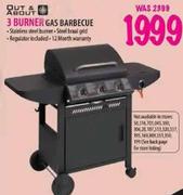 Out & About 3 Burner Gas Barbecue