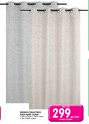 Design Collection Palm Eyelit Curtain-140cm x 223cm Per Drop