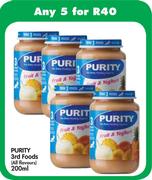 Purity 3rd Foods (All Flavours)-5 x 200ml
