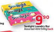 Sunlight Laundry Bar Assorted-400/500g Each