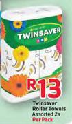 Twinsaver Roller Towels Assorted-2s Per Pack