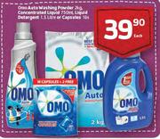 Omo Auto Washing Powder 2kg,Concentrated Liquid 750ml,Liquid Detergent 1.5L Or Capsules 16s-Each