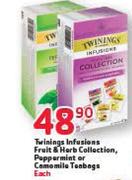 Twinings Infusions Fruit & Herb Collection Or Pappermint Or Camomile Teabags-Each