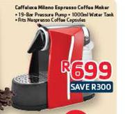 Coffeluxe Milano Espresso Coffee Maker