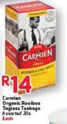 Carmien Organic Rooibes Tagless Teabags Assorted-20's