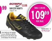 Olympic Club Soccer Boots Youth Size 2-5 Per Pair 
