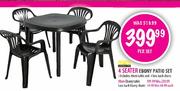 4 Seater Ebony Patio Set Per Set 