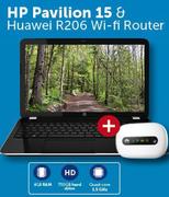 HP Pavilion 15 & Huawei R206 Wi-Fi Router-On MyGig 3