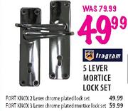 Fragram Fort Knox 3 Lever Chrome Plated Mortice Lock Set