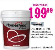 Homestead Classic Acrylic PVA-5L Each
