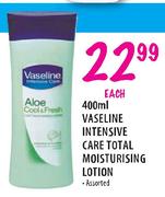 Vaseline Intensive Care Total Moisturising Lotion Assorted-400ml each