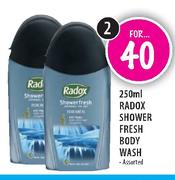 Radox Shower Fresh Body Wash-2 x 250ml