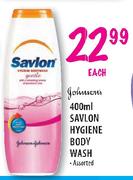 Johnson's Savlon Hygiene Body Wash Assorted-400ml each