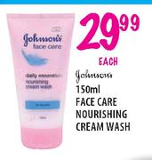 Johnson's Face Care Nourishing Cream Wash-150ml each