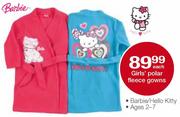 Girls' Polar Fleece Gowns Barbie-Each