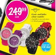 Monaco Gents And Ladies Colour Watches-Each